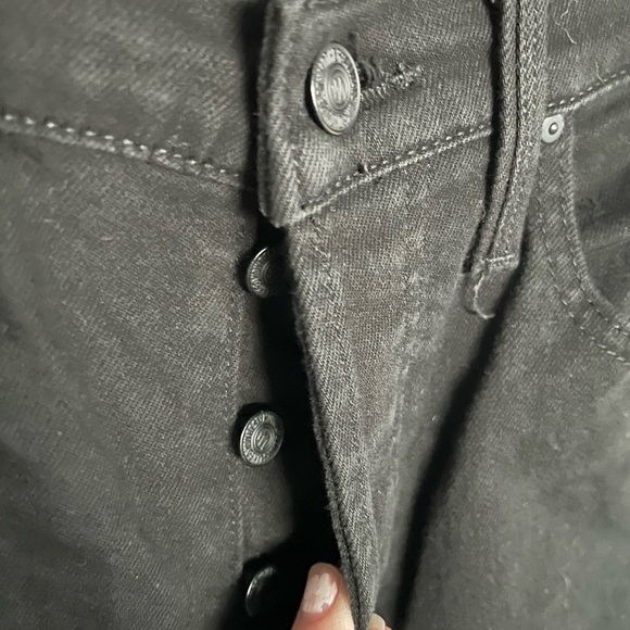 MOTHER Denim Tomcat Ankle High Rise Straight Leg Jeans Lasting Impression Black - Picture 8 of 15